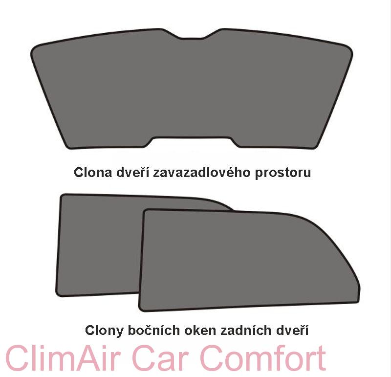 kat.č. CLI-10165 AC - Sluneční clony - sada (3 díly), Opel Mokka, SUV, 5-dveř., 2021-